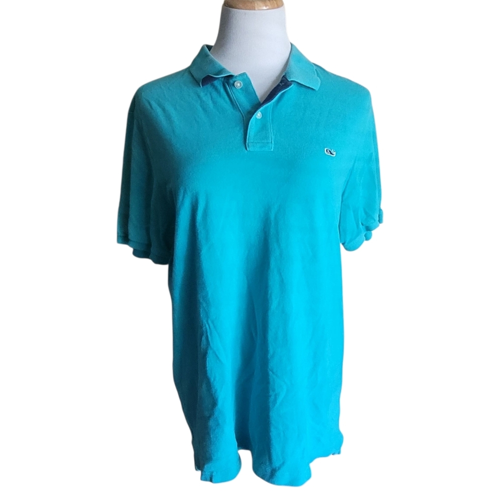 Vineyard Vines Teal Polo 1K2063 Mens Size Medium